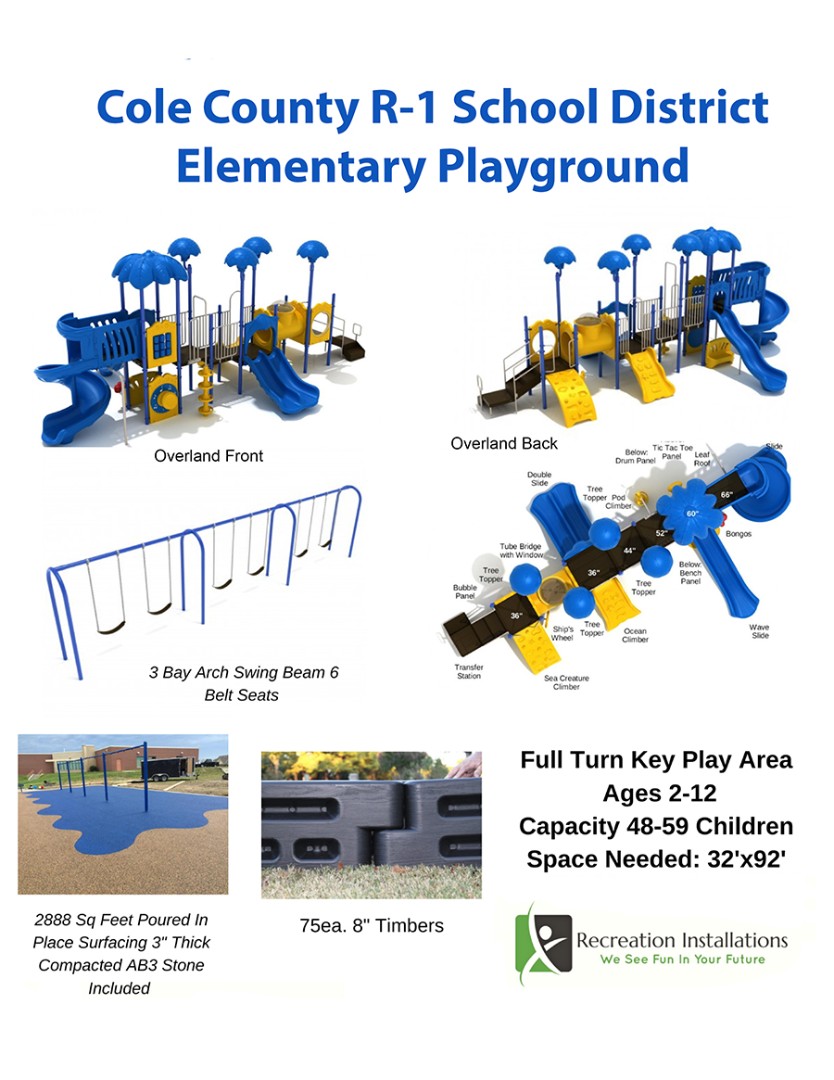 Diagram of New Playground Equipment Purchased for Elementary School